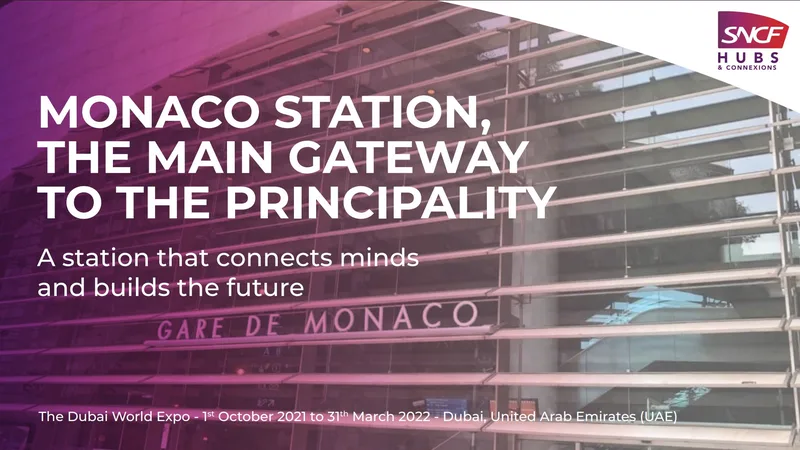 Présentation corporate SNCF Hubs & Connexions : la gare de Monaco Monte-Carlo, porte d’entrée de la Principauté